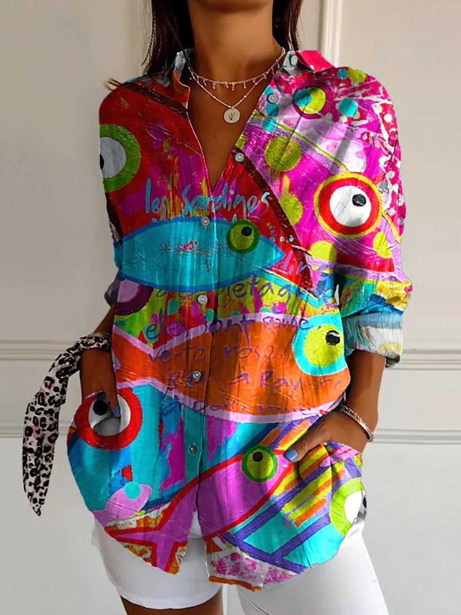 Floral Print Casual Shirt Blouse