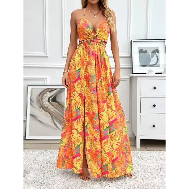 Boho Spaghetti Strap Maxi Dress