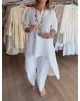 Breathable Cotton Linen Two Piece set