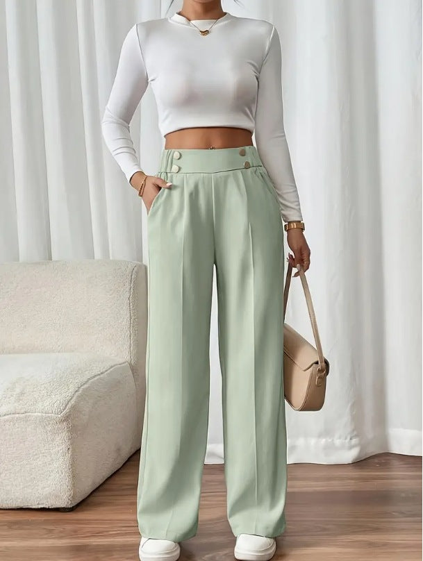 Elegant High Waist Trousers