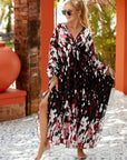 Radiant Calm Wrap Dress in Dayglow Hues