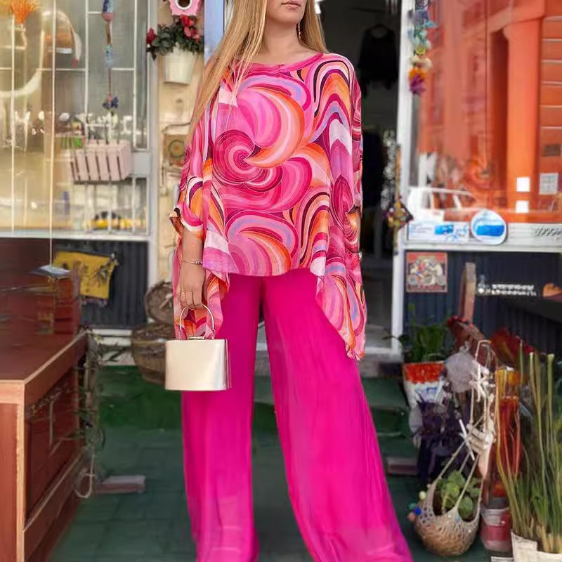 Loose Fit Chiffon Set