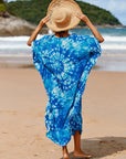Chic Kimono-Style Dress in Amber Tide Hues