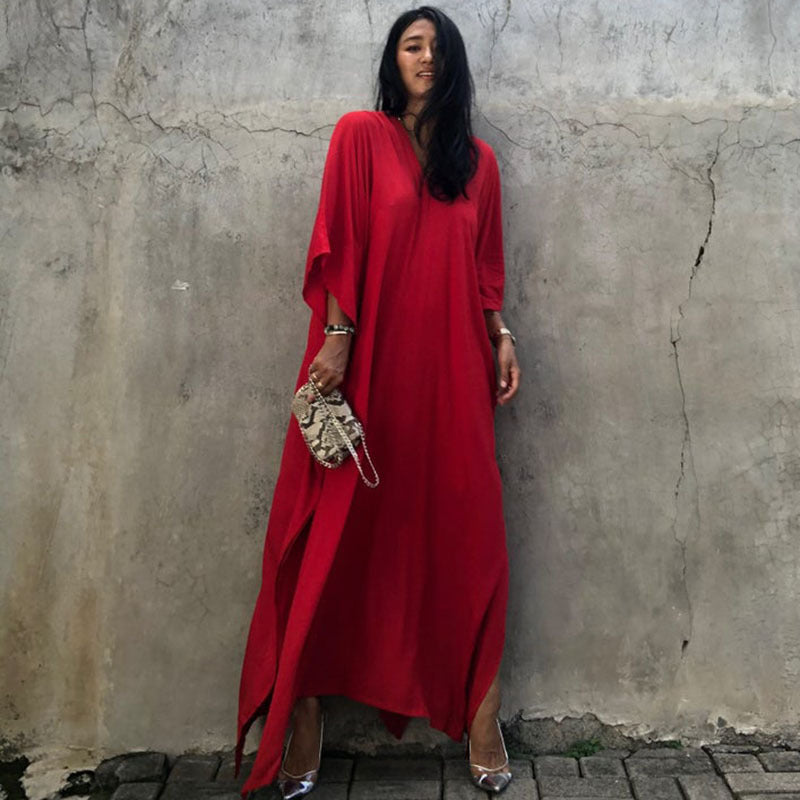 Relaxed Fit Vacation Midi Dress