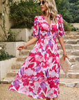 Chic V-Neck Floral Summer Dress