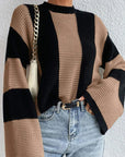 Women's Round Neck Long Sleeve Knitted Sweater