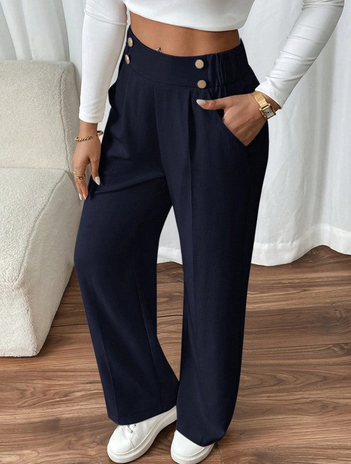 Elegant High Waist Trousers