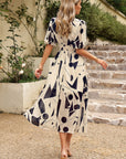 Chic V-Neck Floral Summer Dress