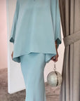 Two-Piece Pearl Floor-Length Gown