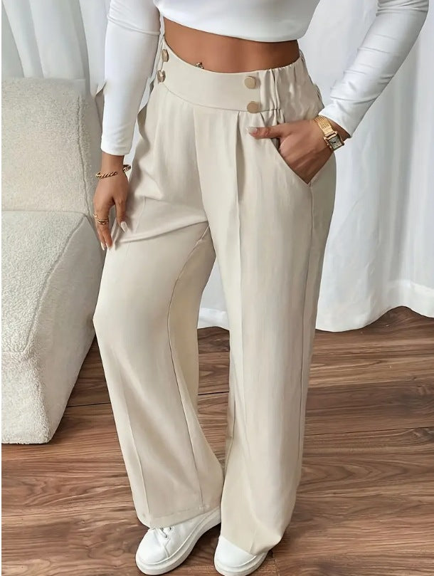 Elegant High Waist Trousers