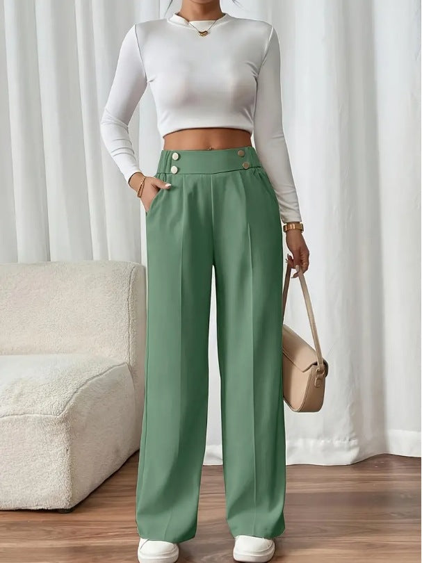 Elegant High Waist Trousers