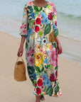 Trendy Floral Printed Midi Dress