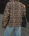 Retro Brown Leopard Print Long Coat