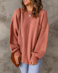 Crew Neck Long Sleeve Loose Sweater