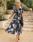 Chic V-Neck Floral Summer Dress