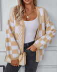 Casual Loose Lantern Sleeve Knitted Cardigan