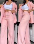 Women’s Lapel Suit with Straight Pants