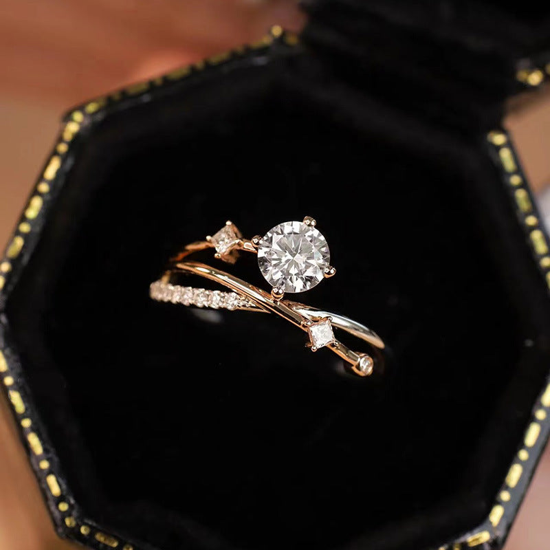 Women’s Rose Gold Moissanite Ring