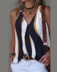 Printed V-Neck Vest Top