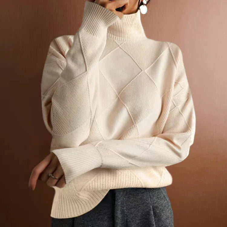 Loose Fit High Neck Sweater