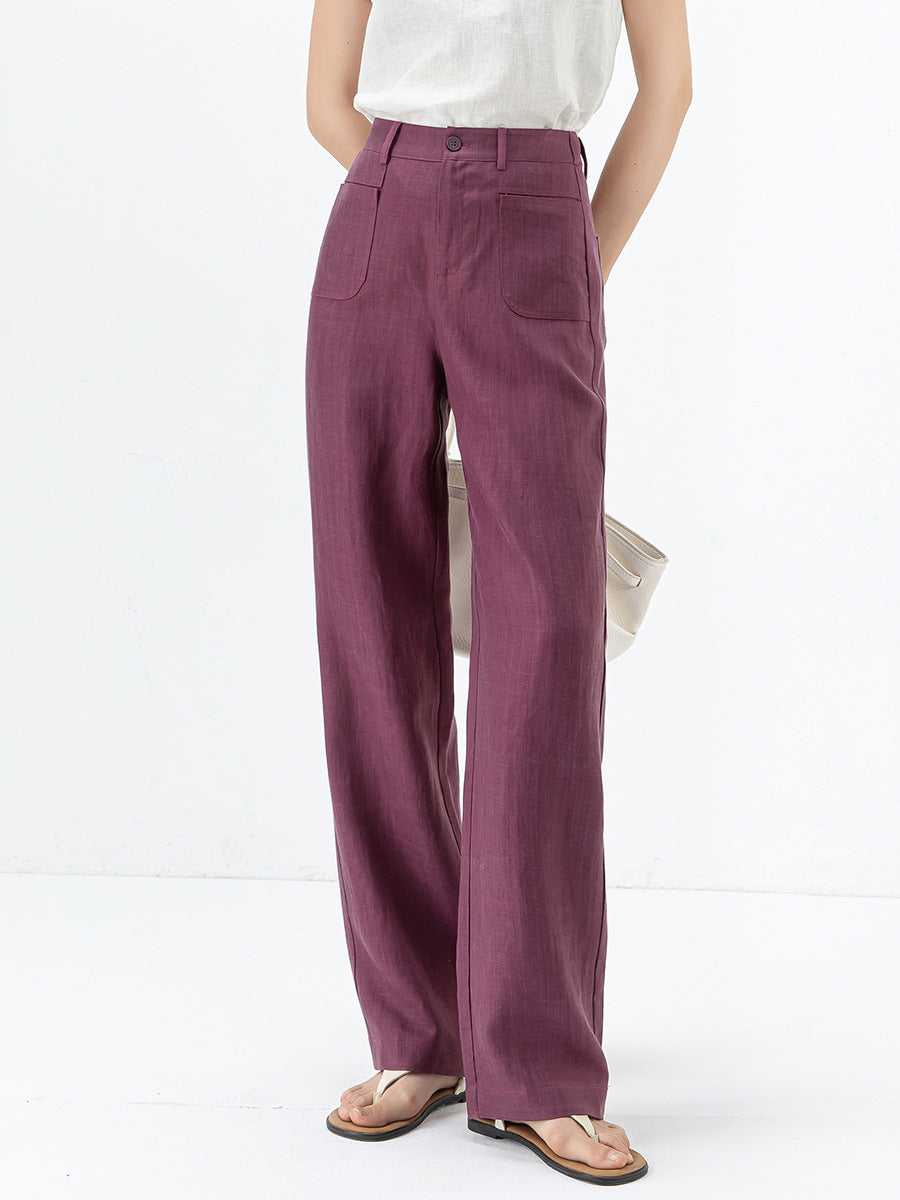 Women’s Ice Silk Straight Leg Trousers