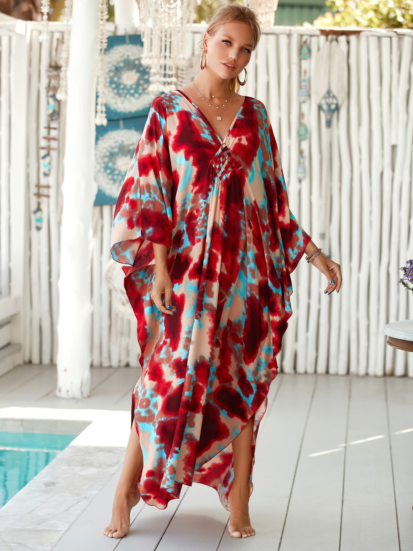 Chic Wrap Dress with Natural Rustic Vibes