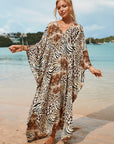 Elegant Lounge Dress in Luxe Snake Design