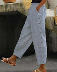 Fashion Stripe Crop Pants