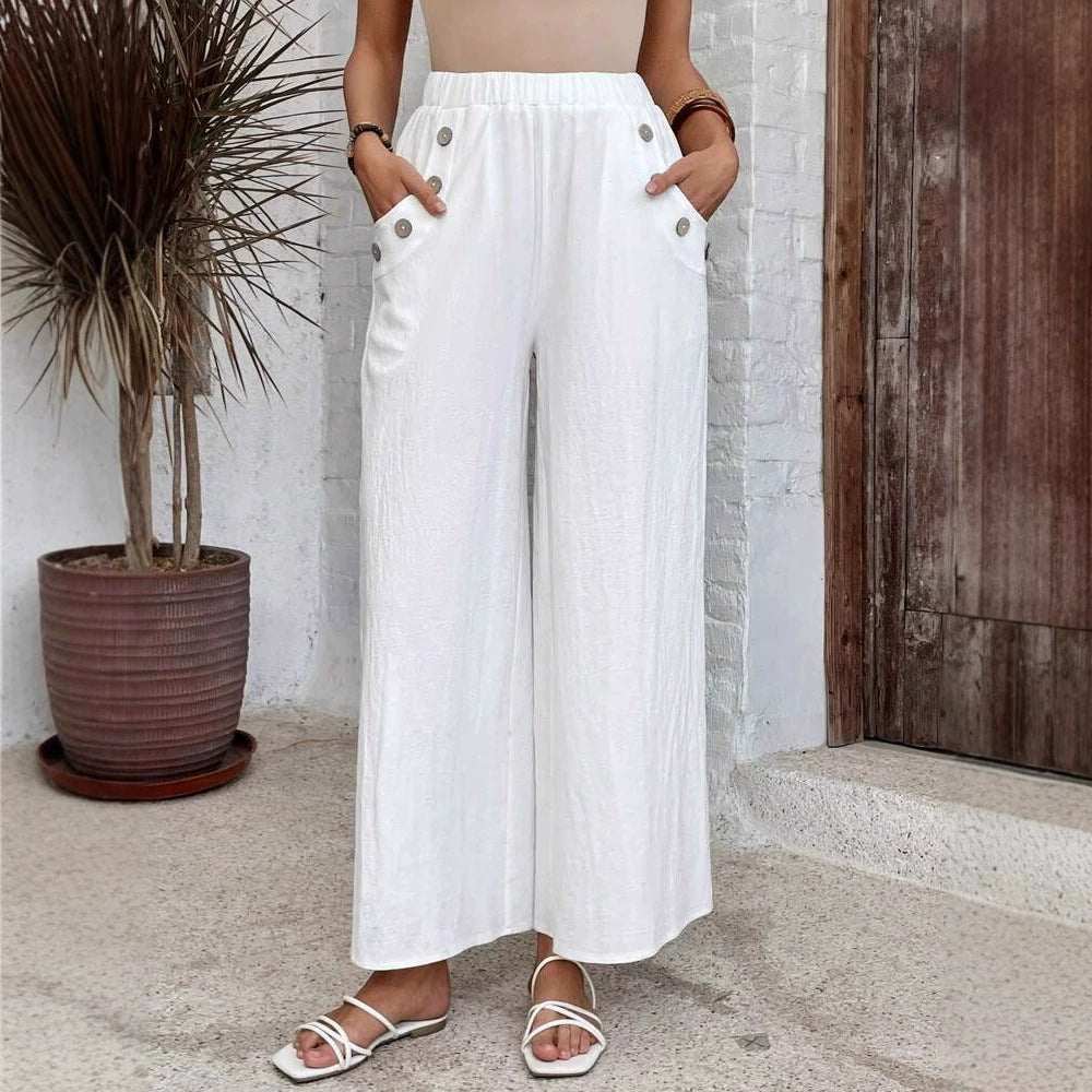 Elastic Waist Loose Casual Trousers