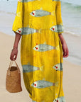 Trendy Floral Printed Midi Dress