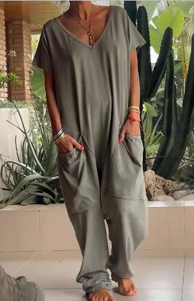 Soft Cotton V-Neck Dress