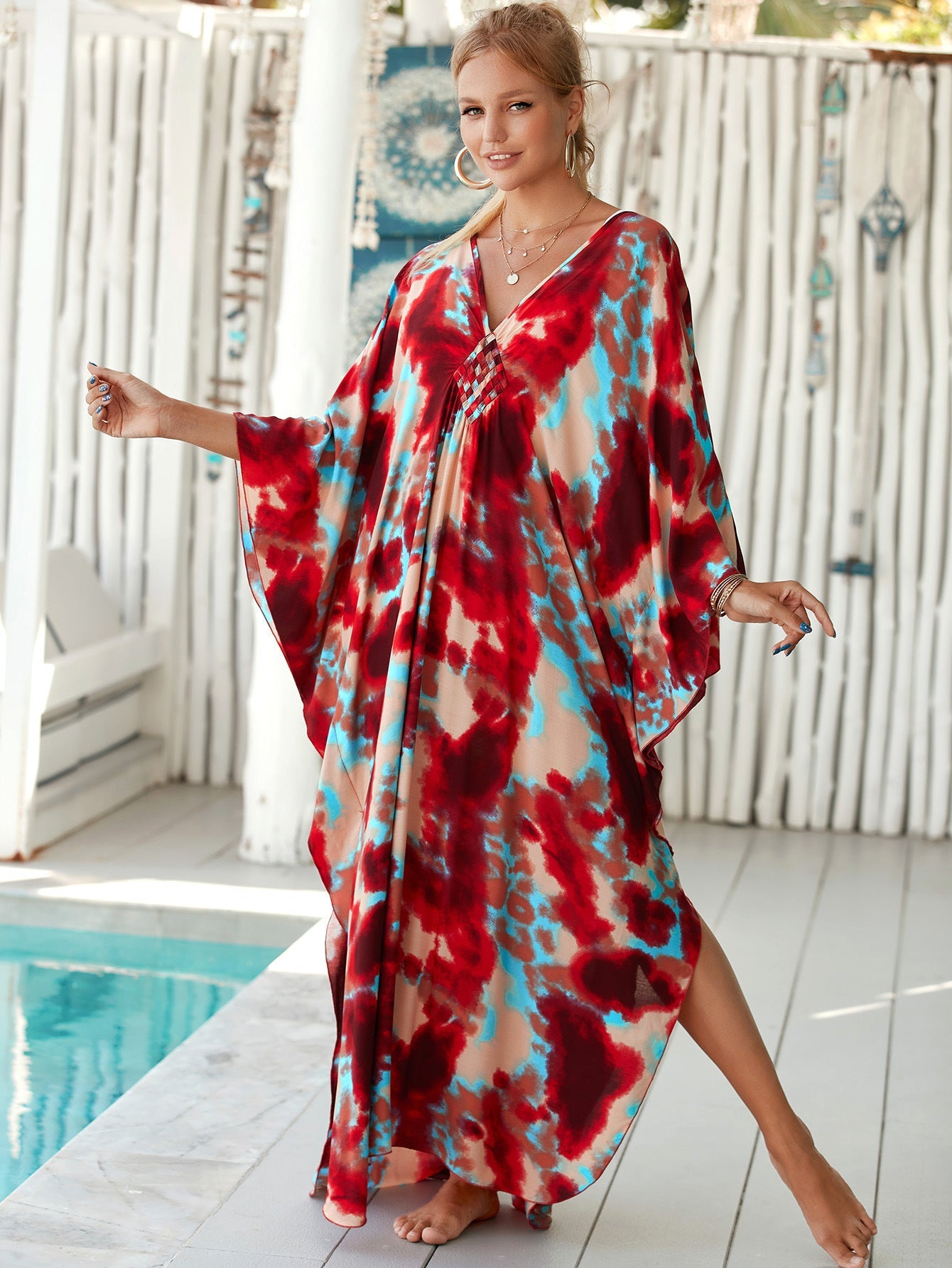 Chic Wrap Dress with Natural Rustic Vibes