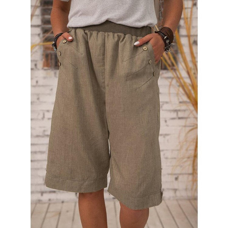 Cotton Linen Casual Shorts
