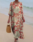 Trendy Floral Printed Midi Dress