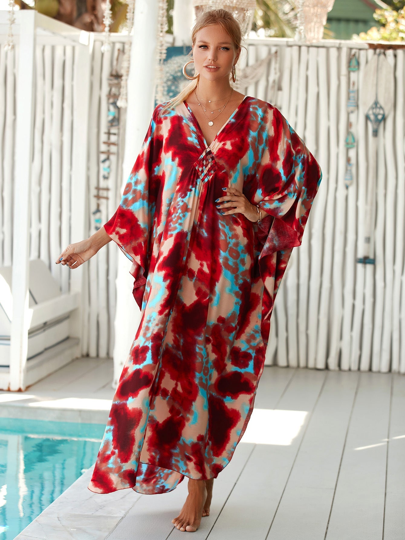 Chic Wrap Dress with Natural Rustic Vibes