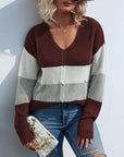 Cross-Border V-neck Sweater Women's Top