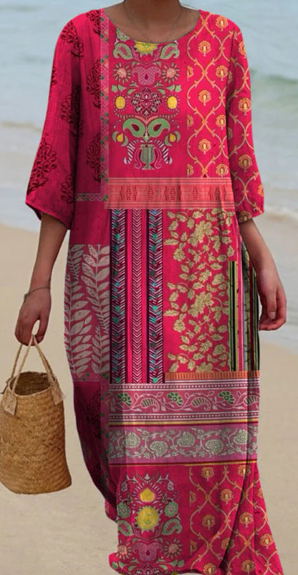 Trendy Floral Printed Midi Dress