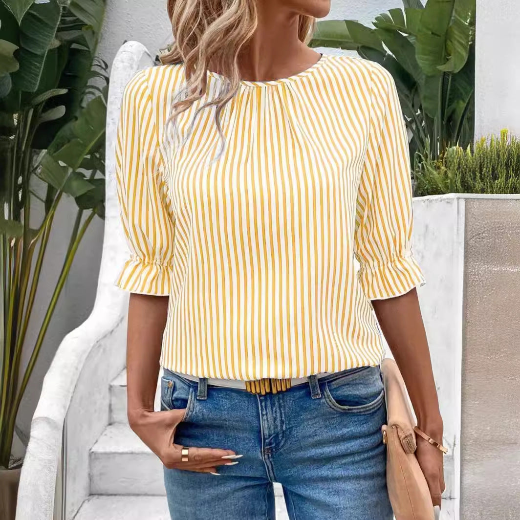 Timeless Striped Shirt Top Look