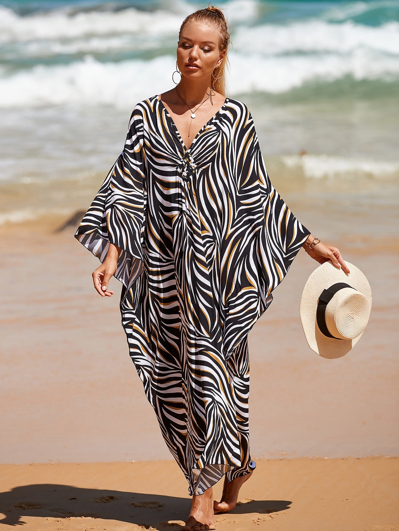Driftwood Tone Breezy Linen Dress