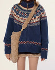 Women's High Collar Knit Sweater