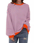 Long Sleeve Striped Pullover Casual Shirt