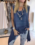 Flowy Sleeveless Tunic Top for Casual Wear