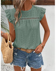 Elegant Ruffle Sleeve Top