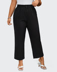 Comfortable High Waist Striped Pants
