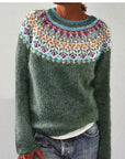 Patterned Knitwear Retro Sweater