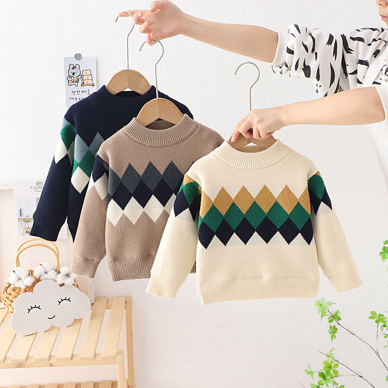 Plaid Pullover Kids Sweater