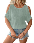 Batwing Sleeve Hollow Top