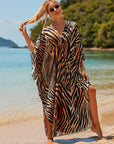 Lightweight Kaftan Dress in Coastal Tones