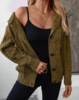 Women's Hooded Drawstring Knitted Cardigan