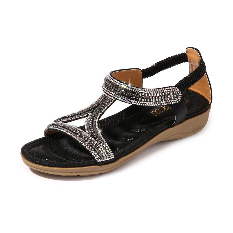 Hollow Triangle Soft Sandals